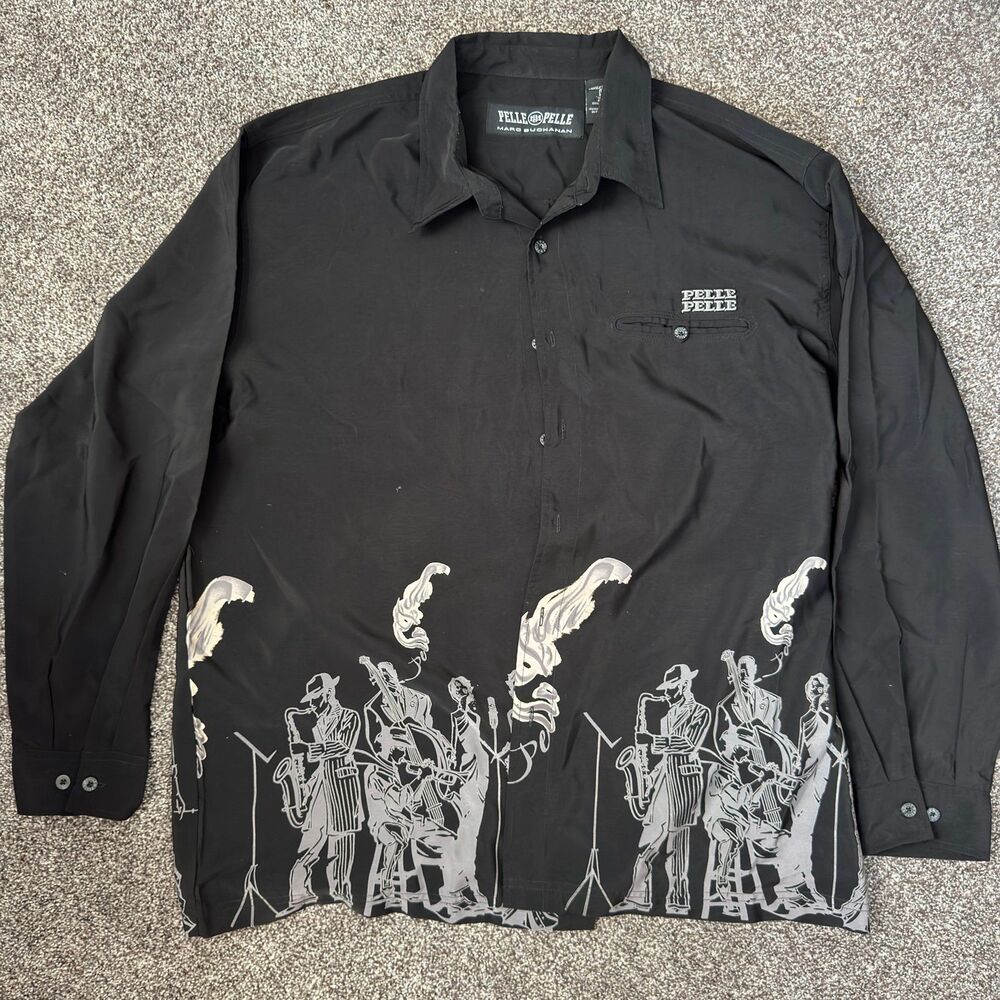 Vintage Y2K Pelle Pelle Marc Buchanan Jazz Band Shirt